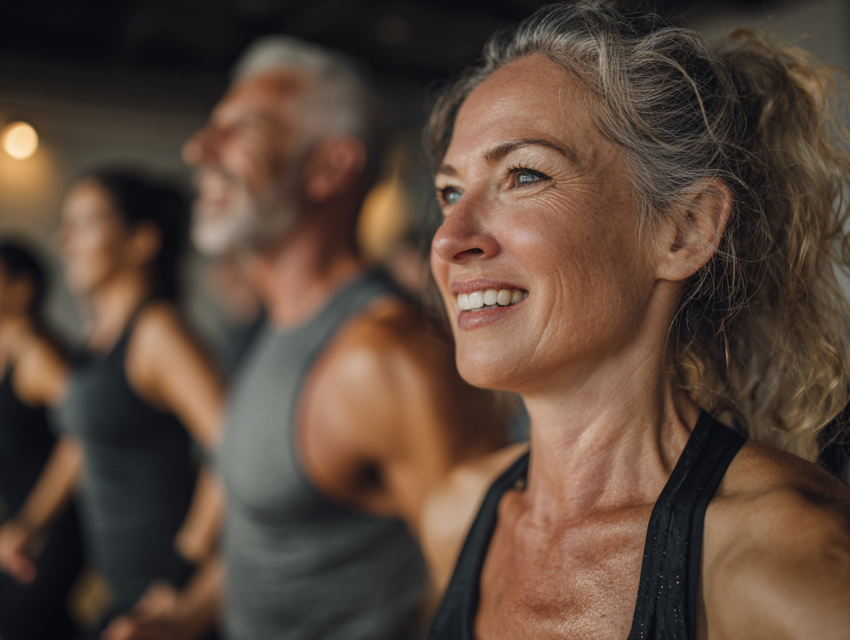 Активні люди різного віку займаються фітнесом